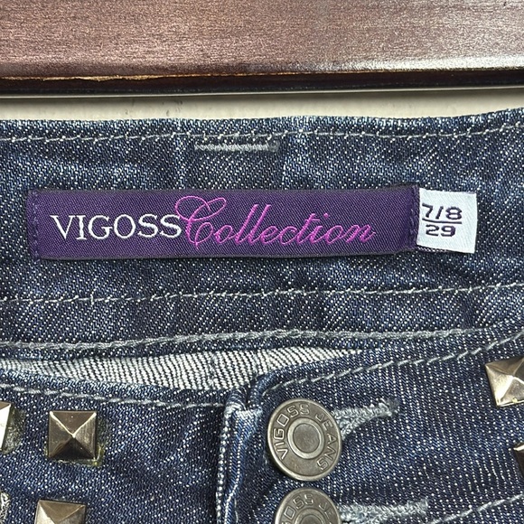 (R1) Vigoss Collection Women's Vintage 2000s Jeans,Size 29-7/8 Dark Blue - Picture 4 of 13